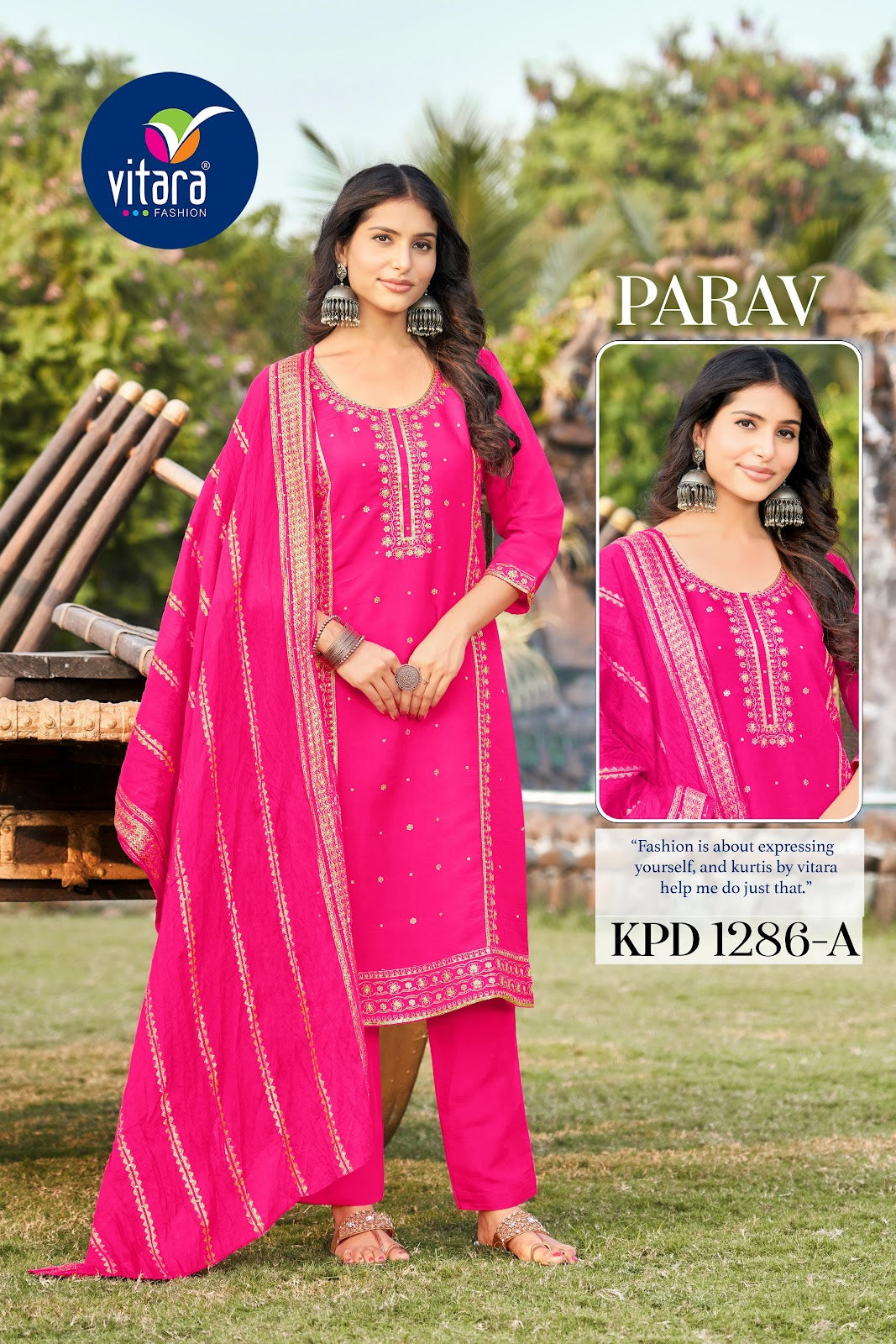 Parav Vitara Roman Silk Readymade Pant Style Suits Exporter India
