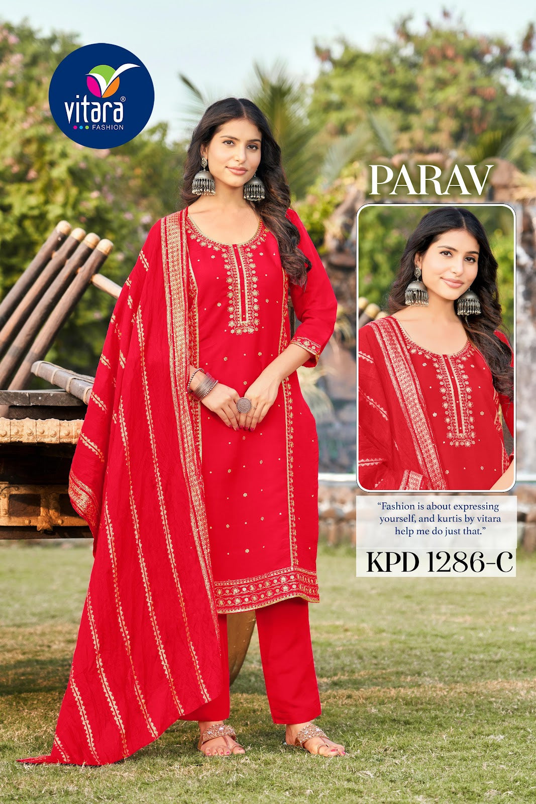 Parav Vitara Roman Silk Readymade Pant Style Suits Exporter India