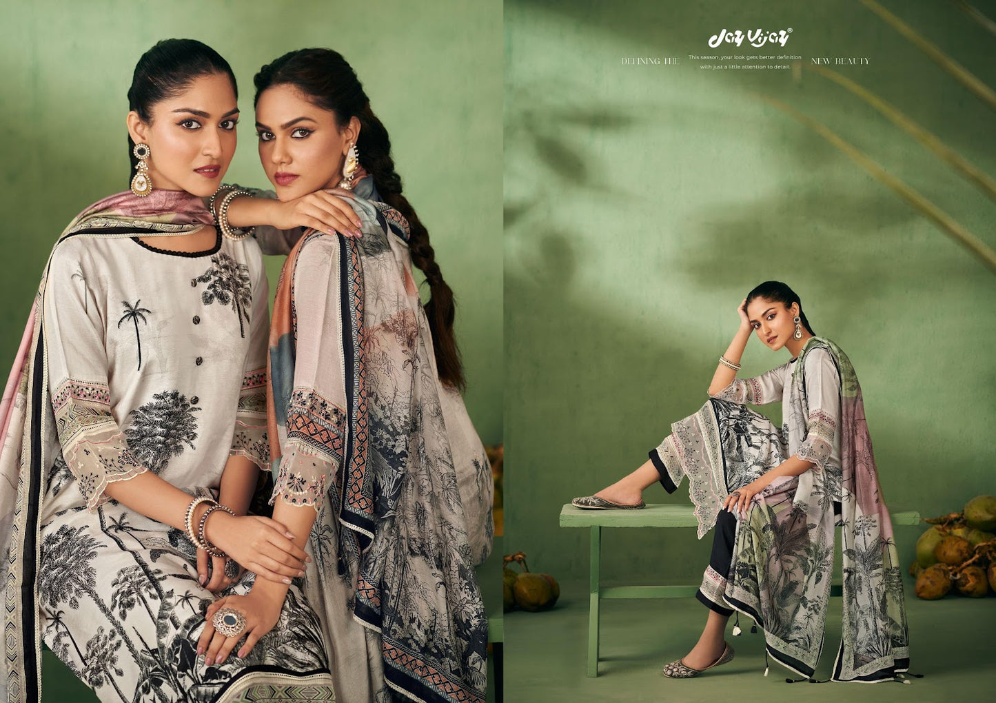 Parchaiy Jay Vijay Muslin Silk Pant Style Suits Manufacturer Gujarat