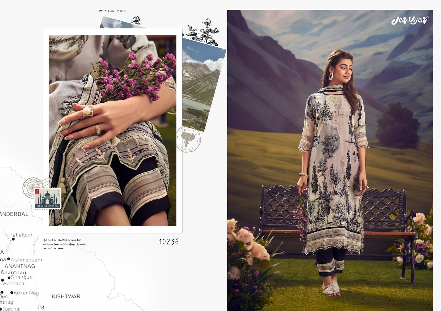 Parchaiy Vol 2 Jay Vijay Pure Muslin Pant Style Suits Exporter Ahmedabad