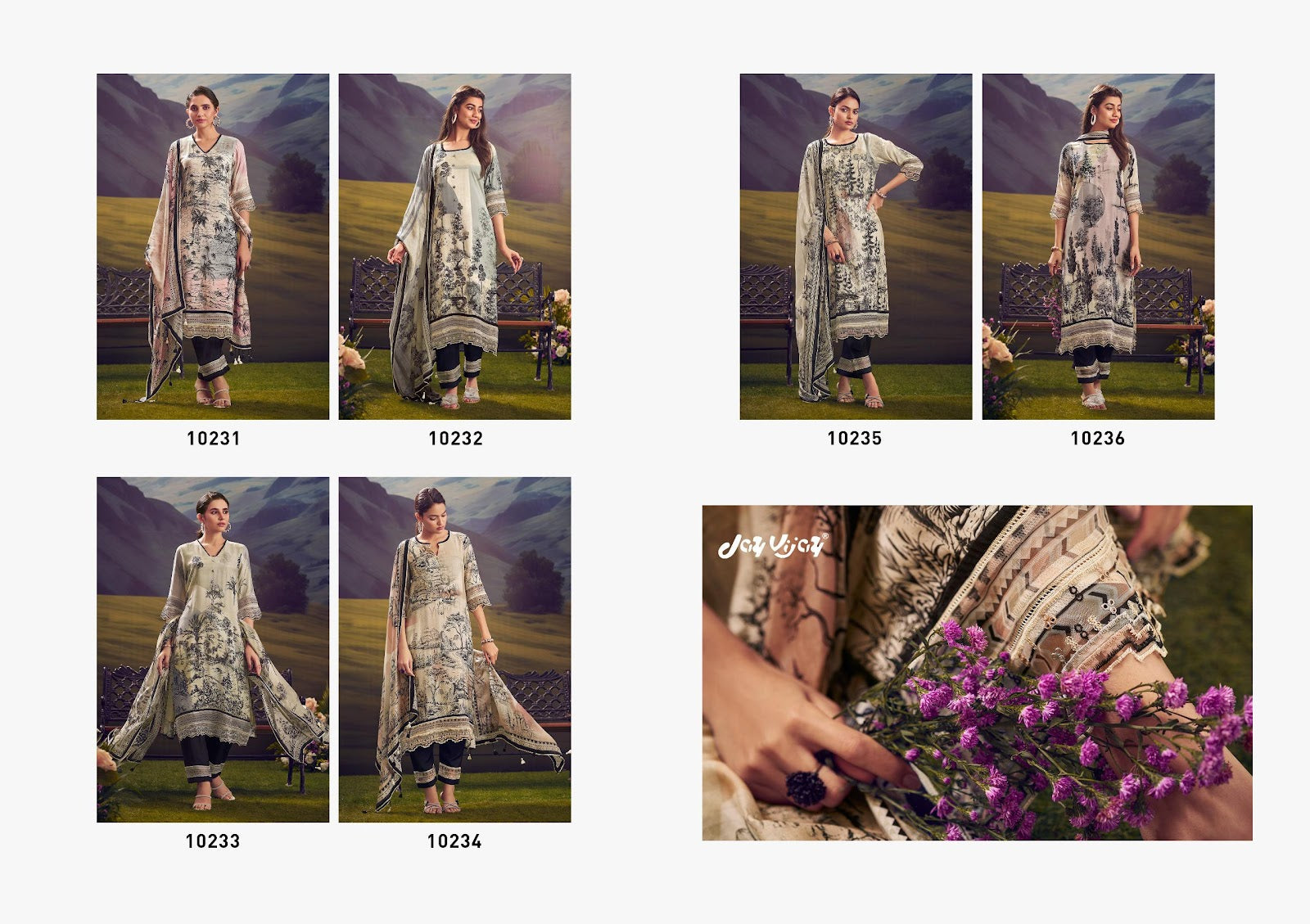 Parchaiy Vol 2 Jay Vijay Pure Muslin Pant Style Suits Exporter Ahmedabad
