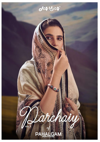 Parchaiy Vol 2 Jay Vijay Pure Muslin Pant Style Suits Exporter Ahmedabad