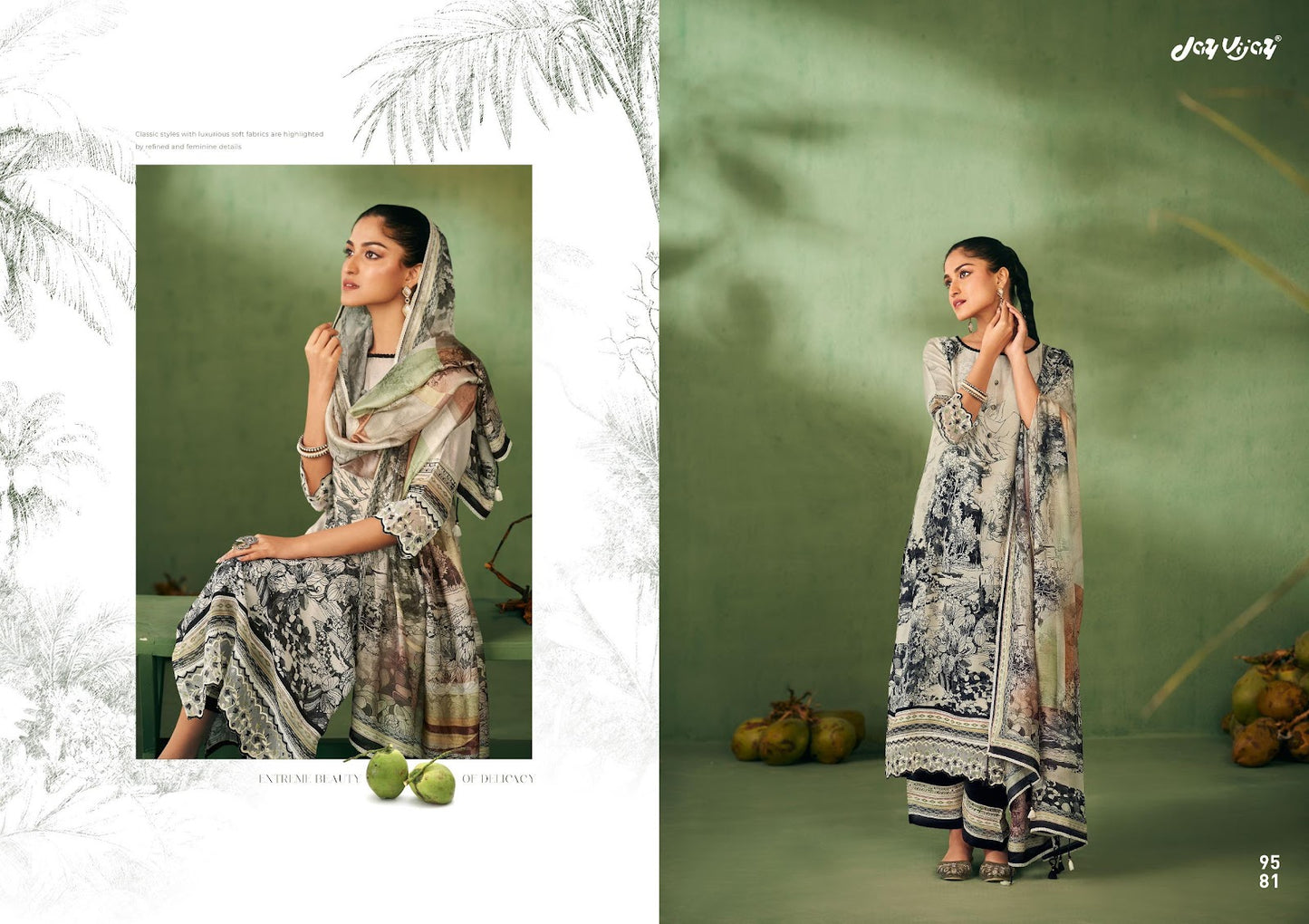 Parchay Jay Vijay Pure Muslin Pant Style Suits Wholesale Price