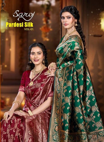 Pardesi Silk Vol 1 Saroj Soft Silk Sarees Manufacturer Ahmedabad