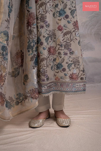 Pareen 130 Naariti Mul Chanderi Pant Style Suits Supplier India