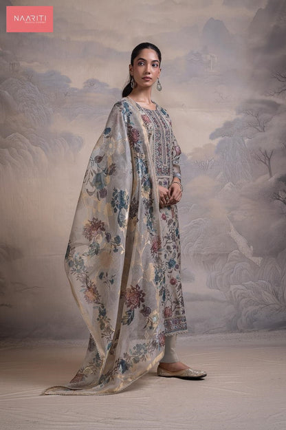 Pareen 130 Naariti Mul Chanderi Pant Style Suits Supplier India