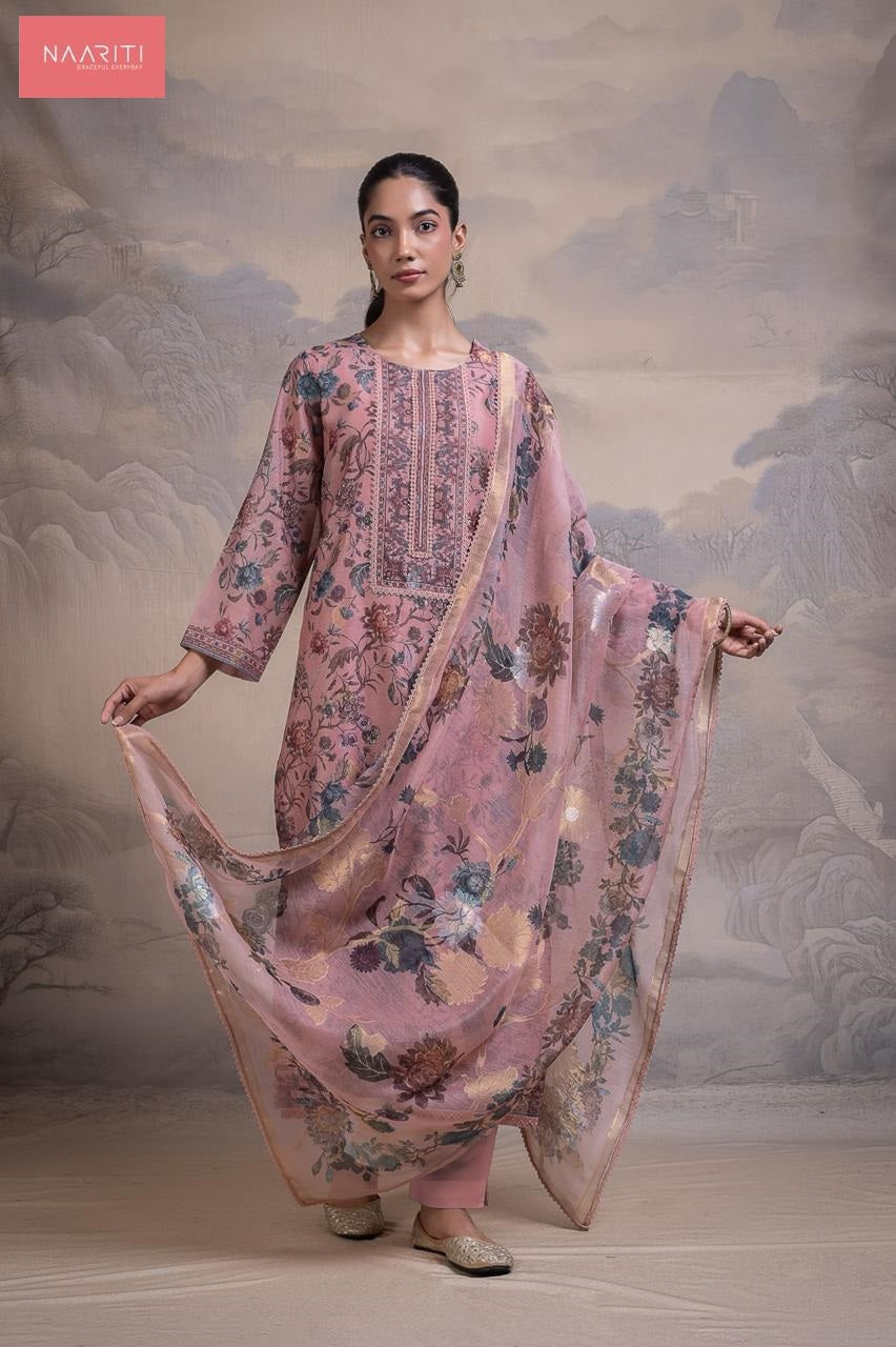 Pareen 130 Naariti Mul Chanderi Pant Style Suits Supplier India