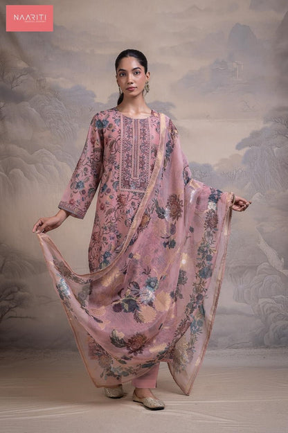 Pareen 130 Naariti Mul Chanderi Pant Style Suits Supplier India