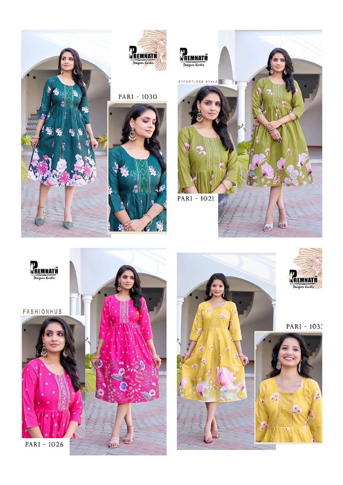 Pari 2803 Premnath Two Tone Anarkali Kurtis Supplier Ahmedabad