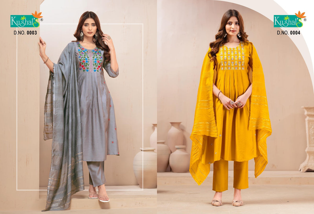Pari Kushal Vertican Readymade Pant Style Suits Exporter Ahmedabad