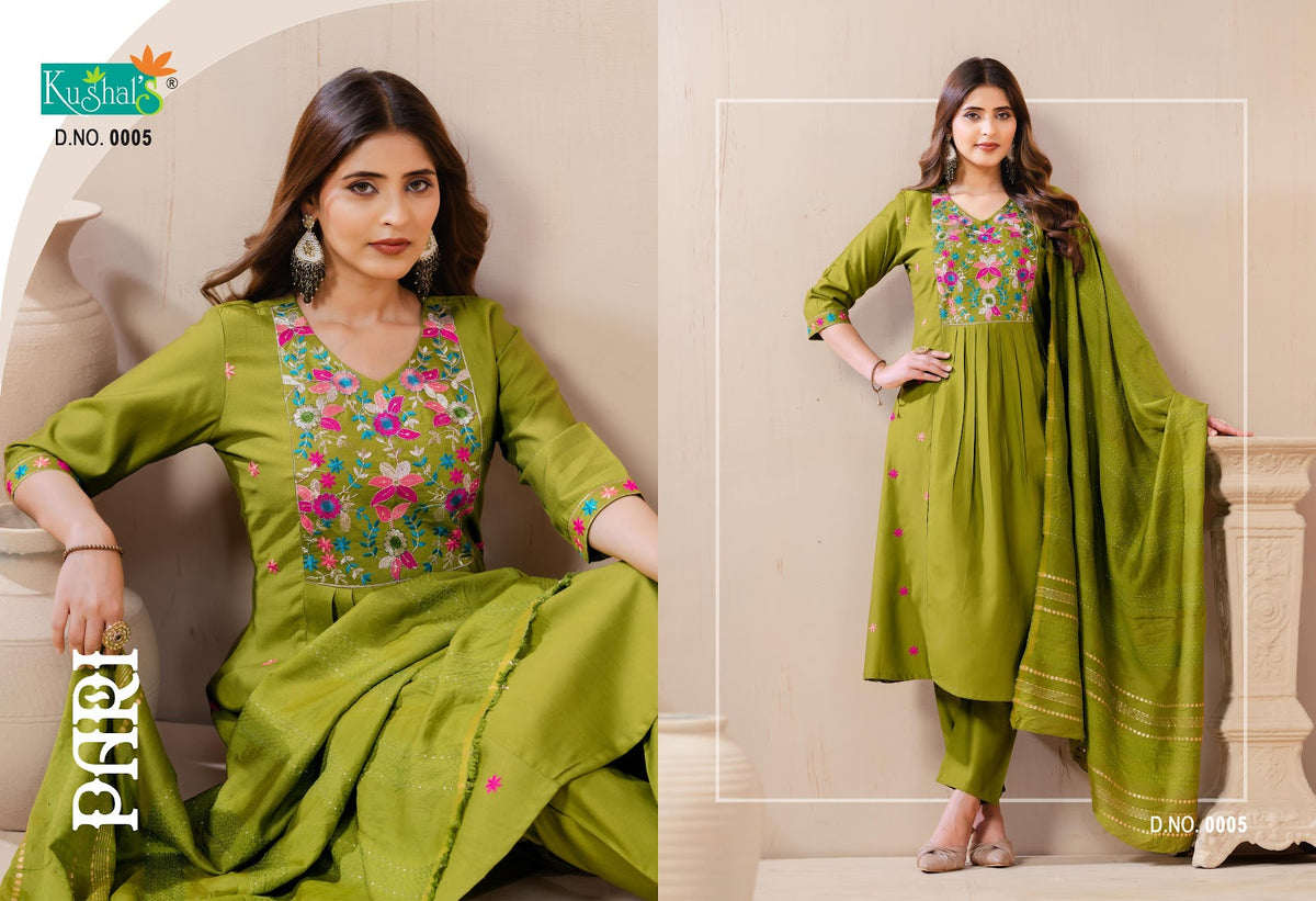 Pari Kushal Vertican Readymade Pant Style Suits Exporter Ahmedabad