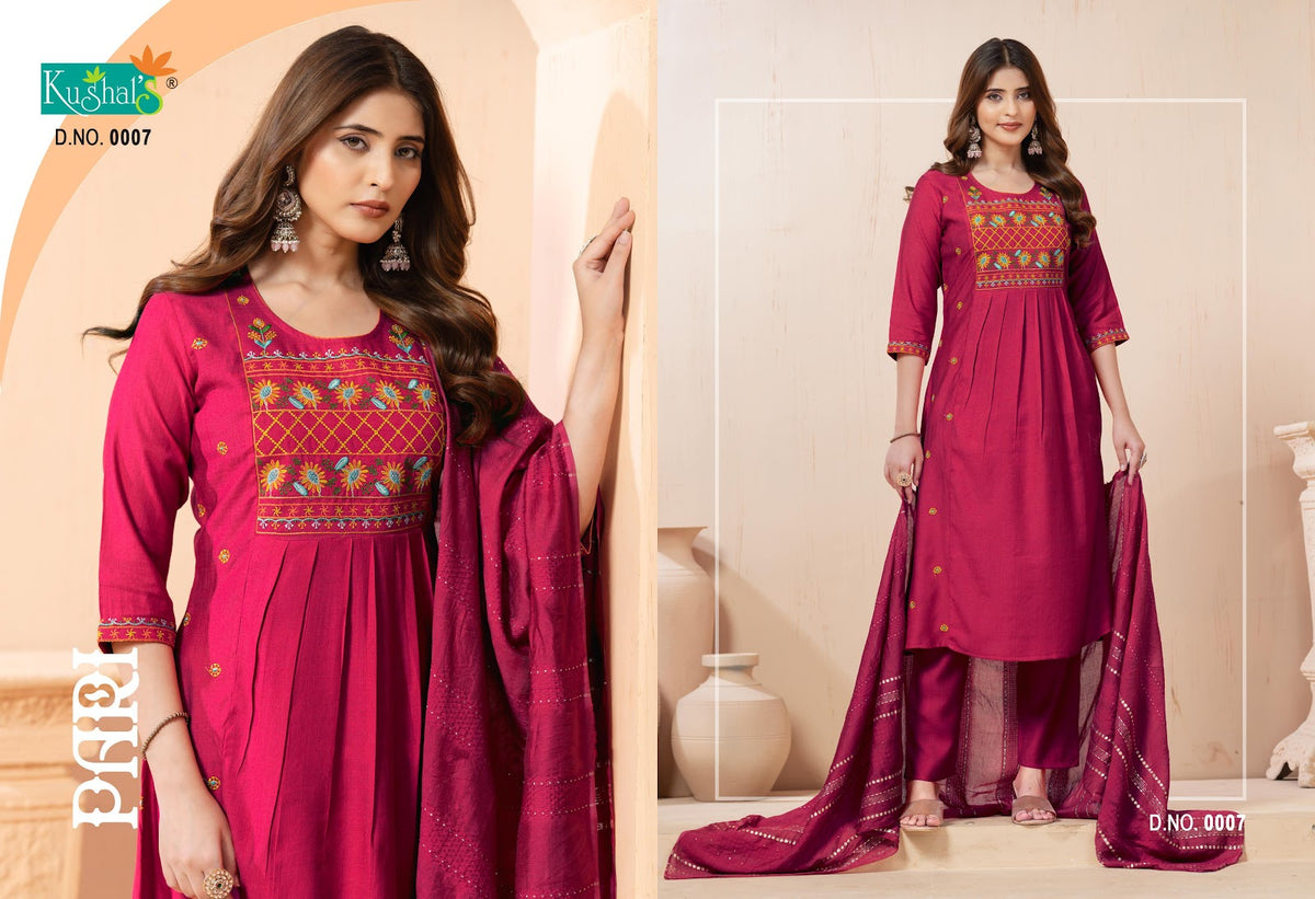 Pari Kushal Vertican Readymade Pant Style Suits Exporter Ahmedabad