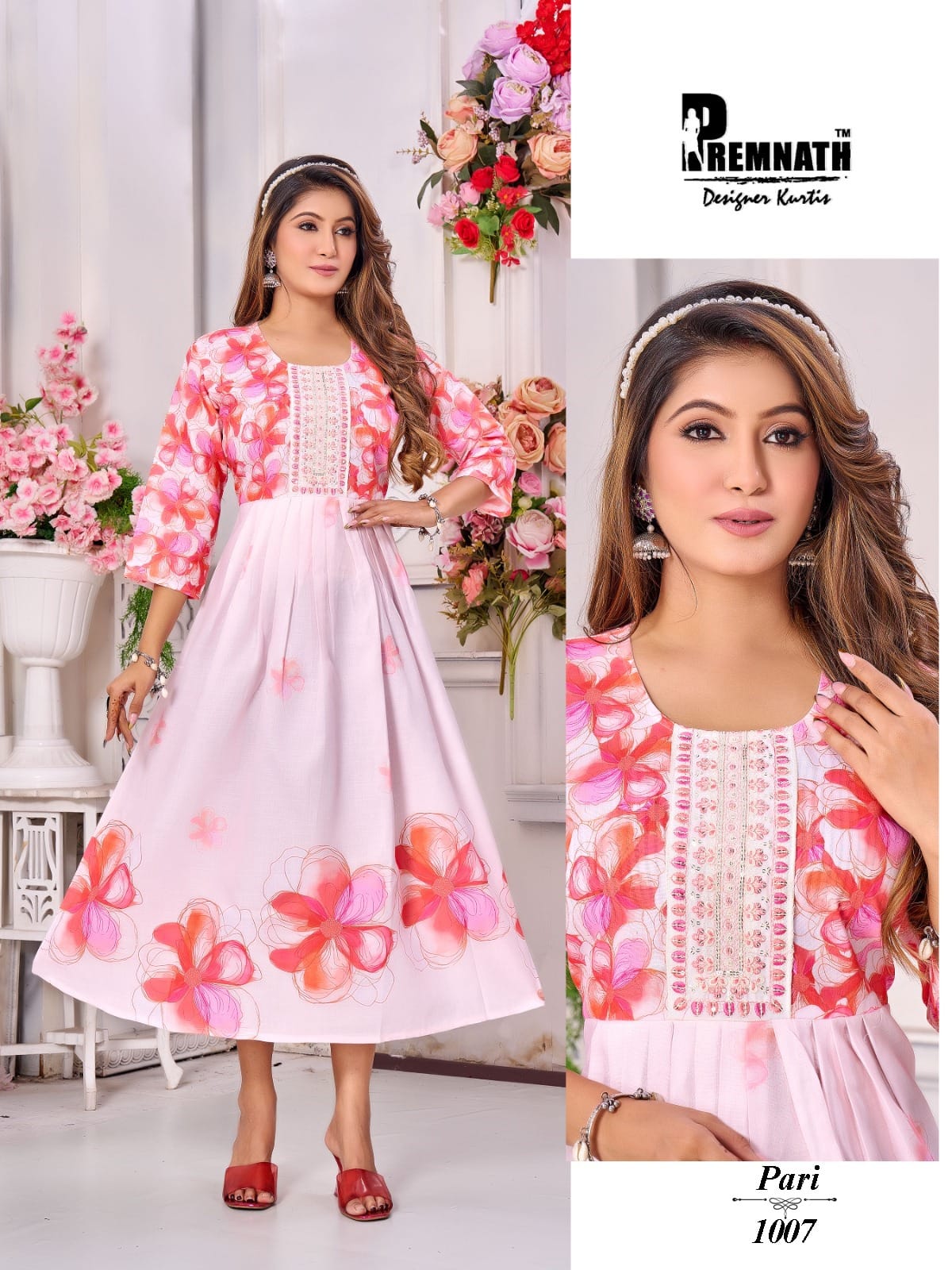 Pari Premnath Two Tone Anarkali Kurtis Wholesaler India