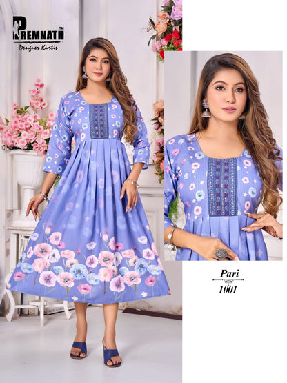Pari Premnath Two Tone Anarkali Kurtis Wholesaler India