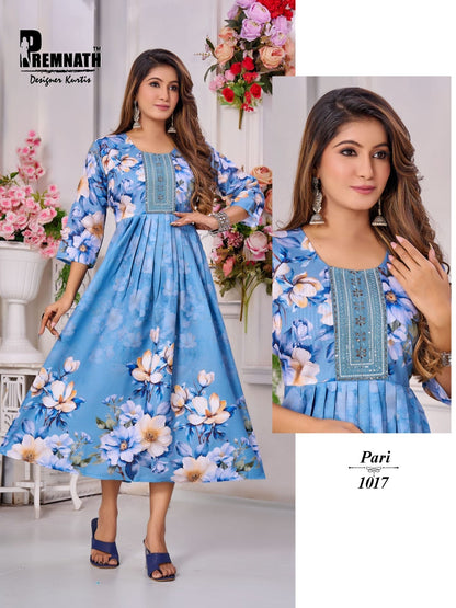 Pari Premnath Two Tone Anarkali Kurtis Wholesaler India