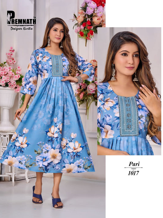 Pari Premnath Two Tone Anarkali Kurtis Wholesaler India