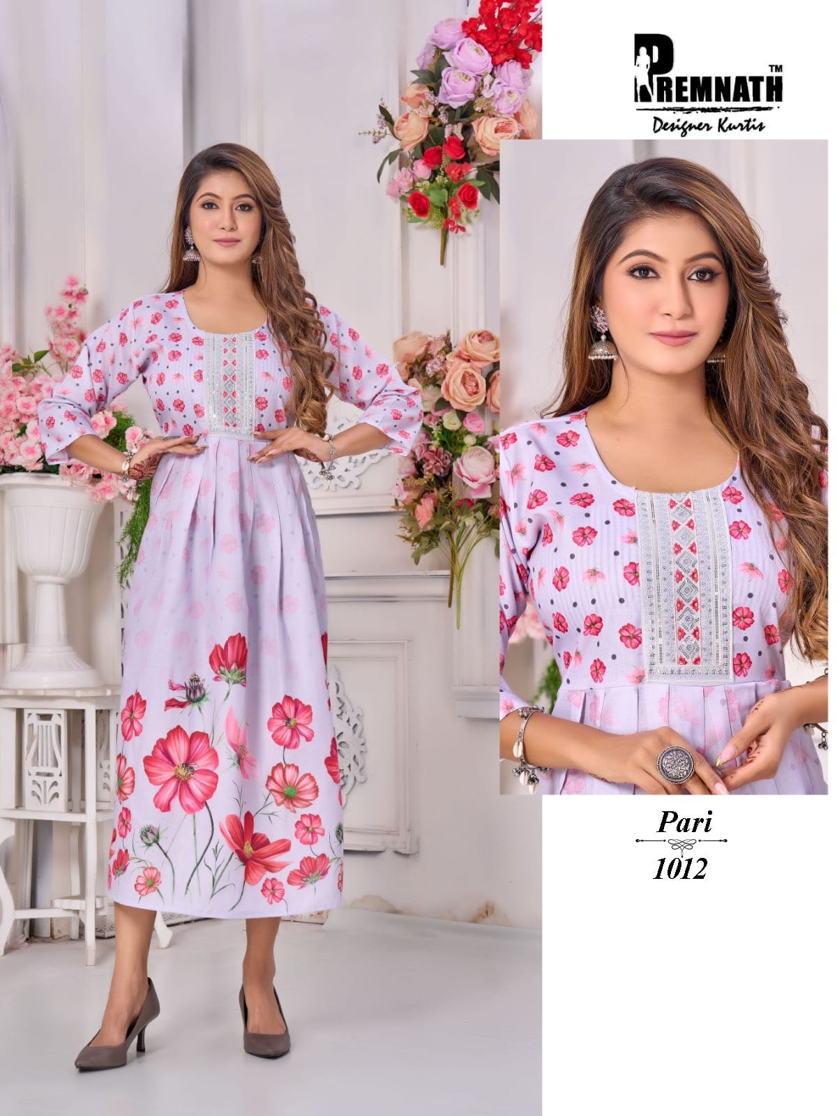 Pari Premnath Two Tone Anarkali Kurtis Wholesaler India