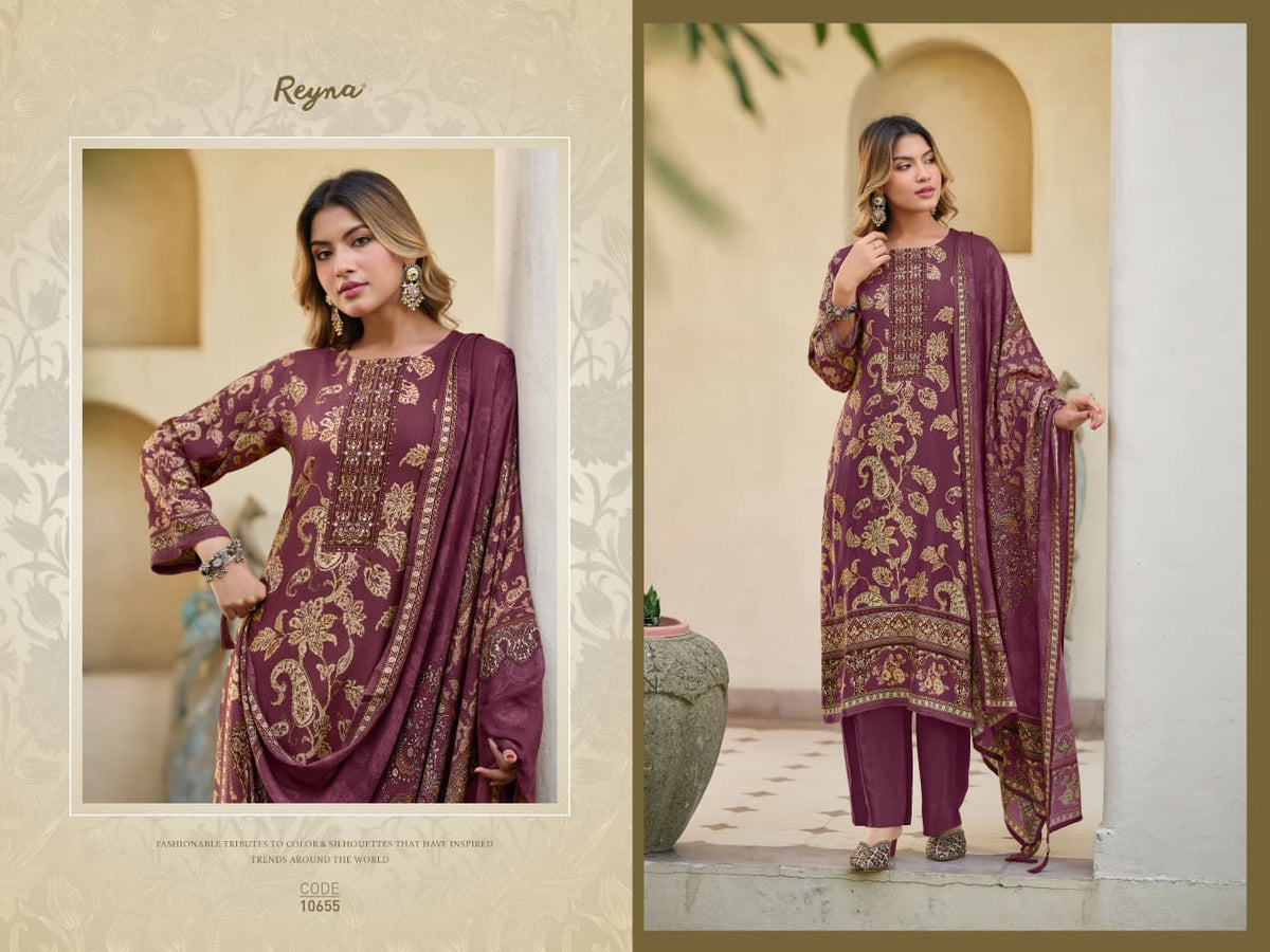 Pari Reyna Twill Pashmina Suits Wholesaler Gujarat