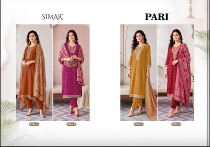 Pari Simar Viscose Jacquard Pashmina Suits Supplier Ahmedabad