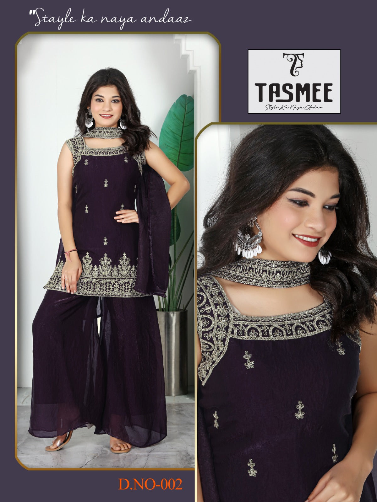 Pari Vol 1 Tasmee Readymade Plazzo Style Suits Supplier