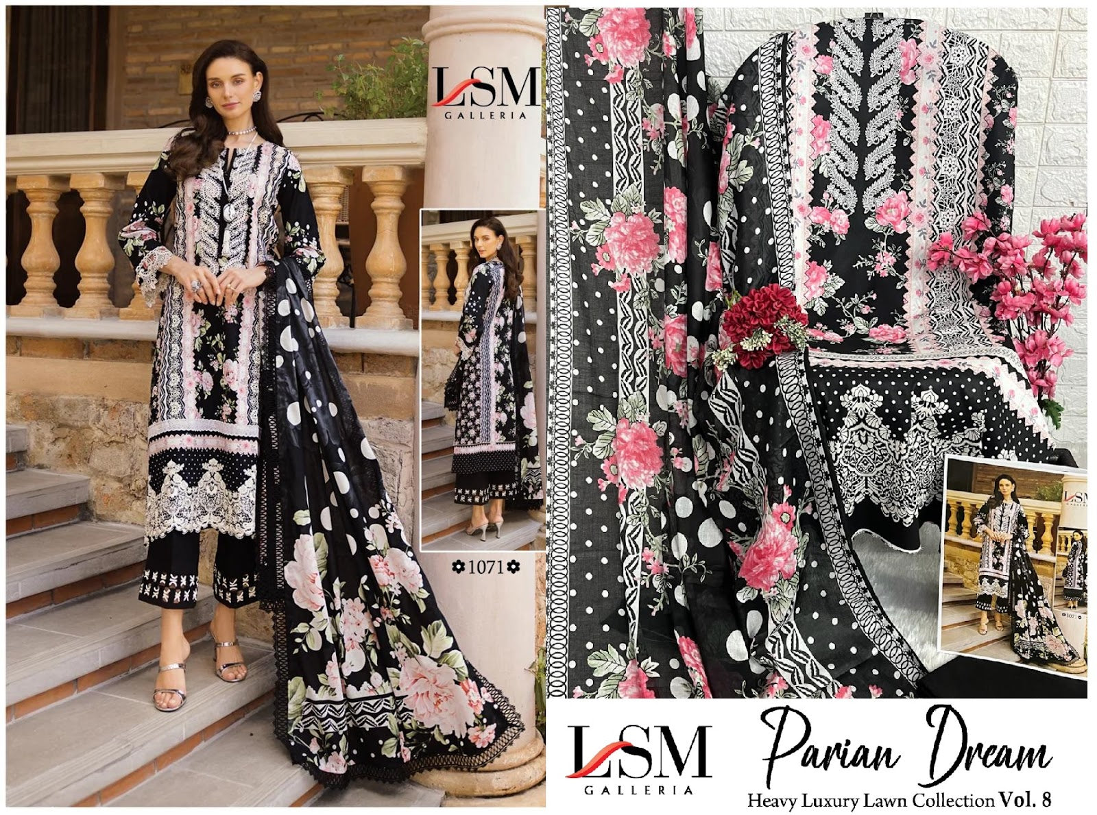 Parian Dream Heavy Luxury Lawn Collection Vol 8 Lsm Galleria Karachi Salwar Suits