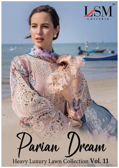 Parian Dream Vol 11 Luxury Lawn Collection Lsm Galleria Karachi Salwar Suits Wholesale Price