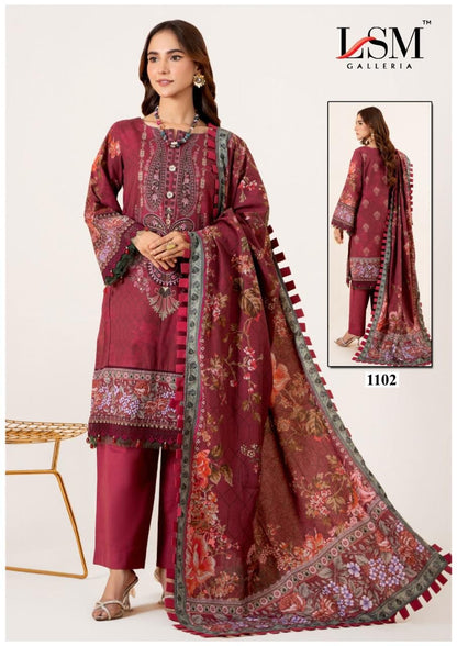 Parian Dream Vol 11 Luxury Lawn Collection Lsm Galleria Karachi Salwar Suits Wholesale Price
