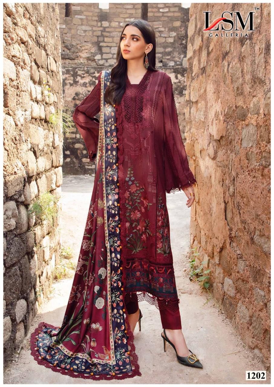 Parian Dream Vol 12 Luxury Lawn Collection Lsm Galleria Karachi Salwar Suits Supplier India