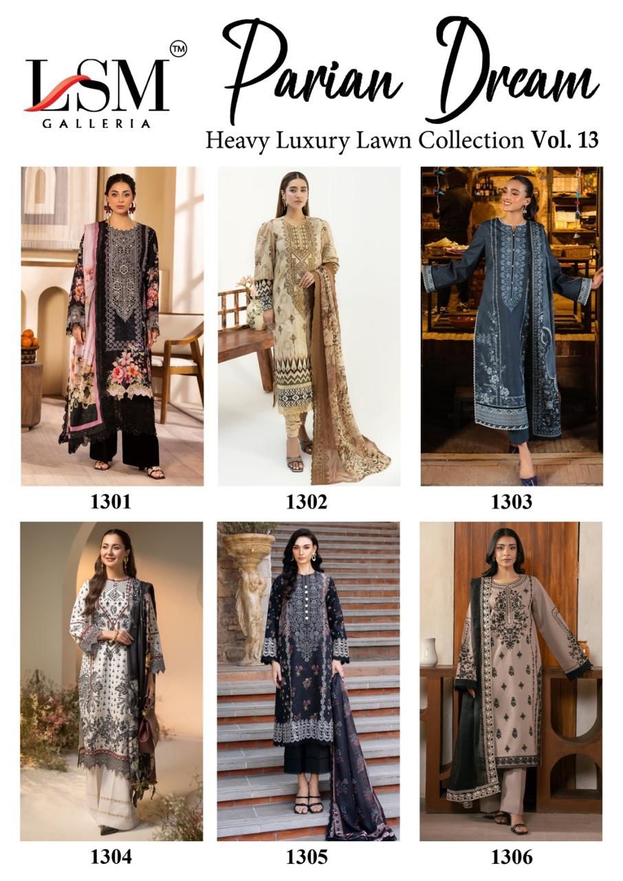 Parian Dream Vol 13 Luxury Lawn Collection Lsm Galleria Karachi Salwar Suits Manufacturer