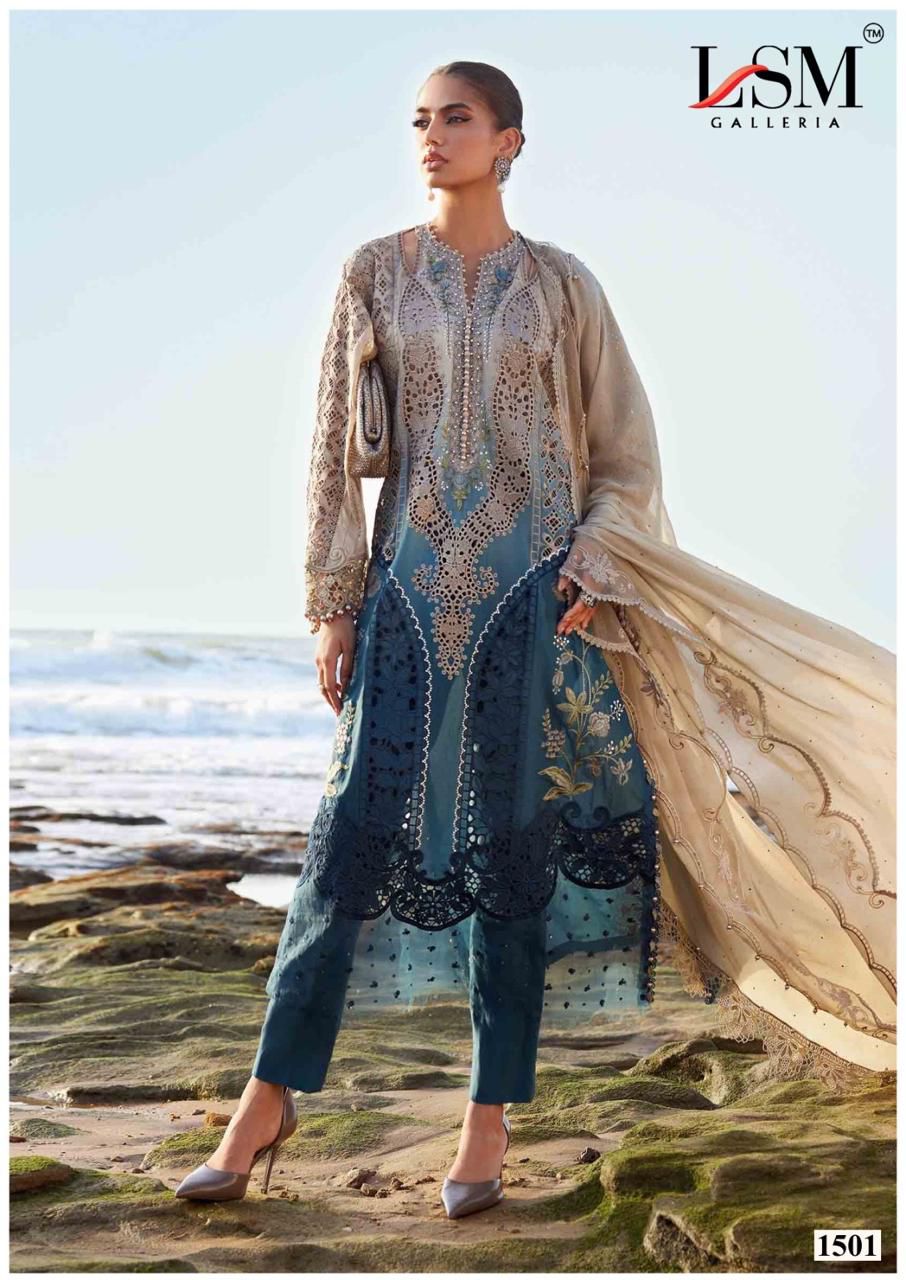 Parian Dream Vol 15 Luxury Lawn Collection Lsm Galleria Karachi Salwar Suits Supplier India