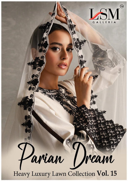 Parian Dream Vol 15 Luxury Lawn Collection Lsm Galleria Karachi Salwar Suits Supplier India