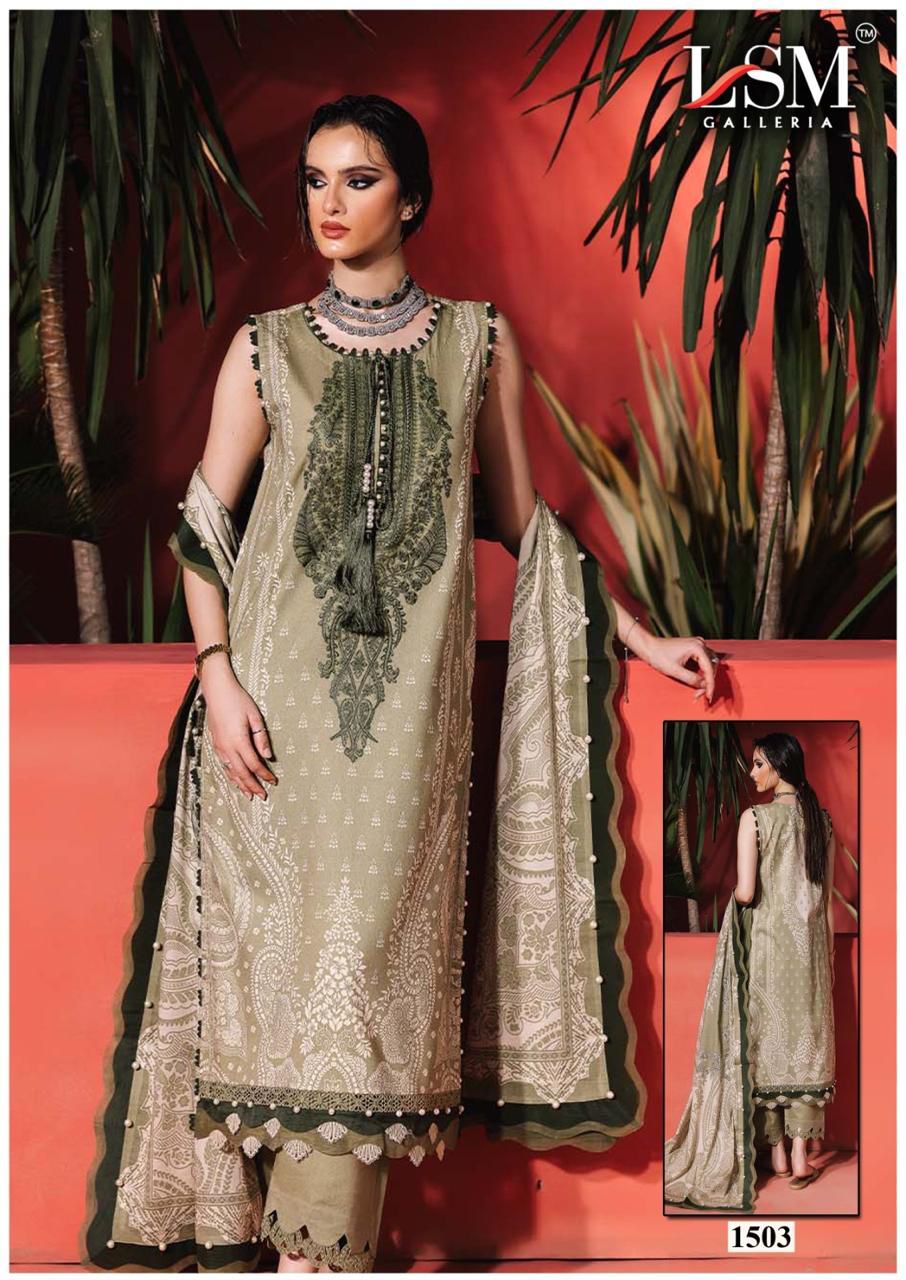 Parian Dream Vol 15 Luxury Lawn Collection Lsm Galleria Karachi Salwar Suits Supplier India