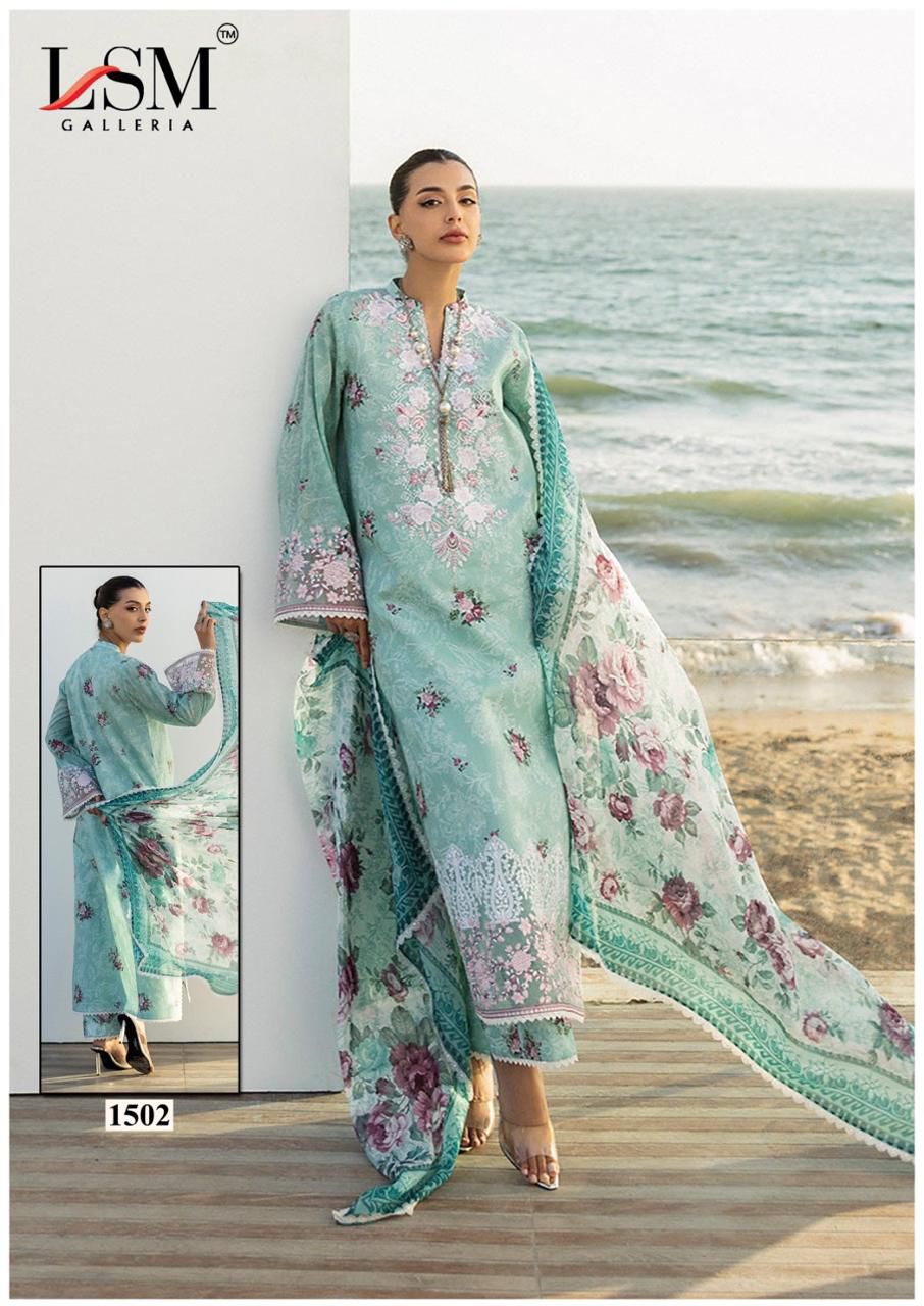 Parian Dream Vol 15 Luxury Lawn Collection Lsm Galleria Karachi Salwar Suits Supplier India