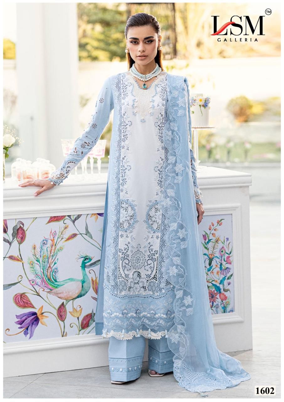 Parian Dream Vol 16 Luxury Lawn Collection Lsm Galleria Cotton Karachi Readymade Suits Supplier Gujarat