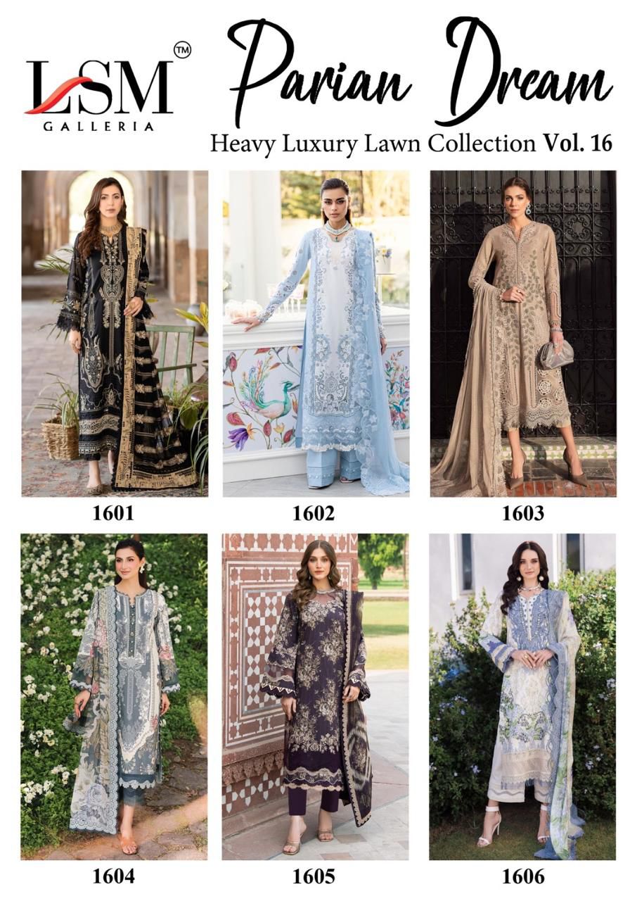 Parian Dream Vol 16 Luxury Lawn Collection Lsm Galleria Karachi Salwar Suits Exporter