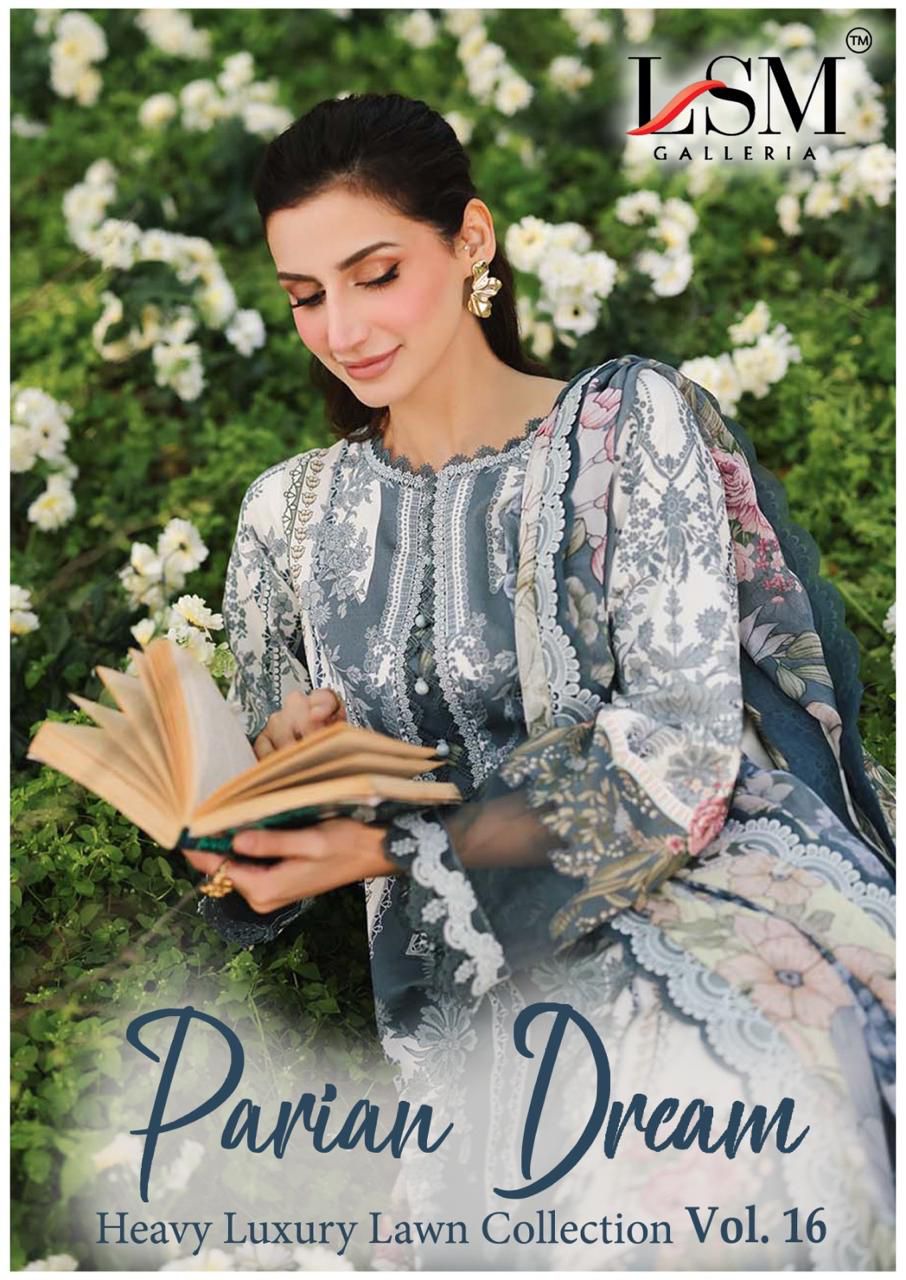 Parian Dream Vol 16 Luxury Lawn Collection Lsm Galleria Karachi Salwar Suits Exporter