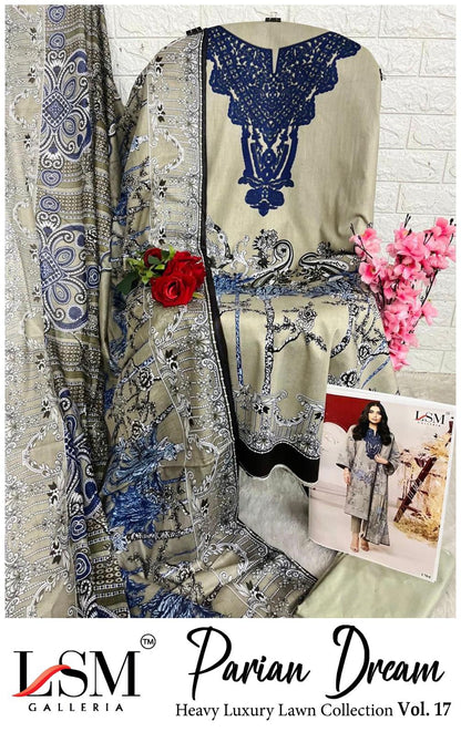 Parian Dream Vol 17 Luxury Lawn Collection Lsm Galleria Karachi Salwar Suits Manufacturer