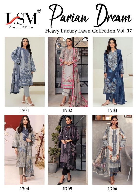 Parian Dream Vol 17 Luxury Lawn Collection Lsm Galleria Karachi Salwar Suits Manufacturer
