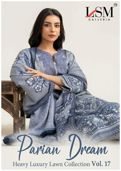 Parian Dream Vol 17 Luxury Lawn Collection Lsm Galleria Karachi Salwar Suits Manufacturer