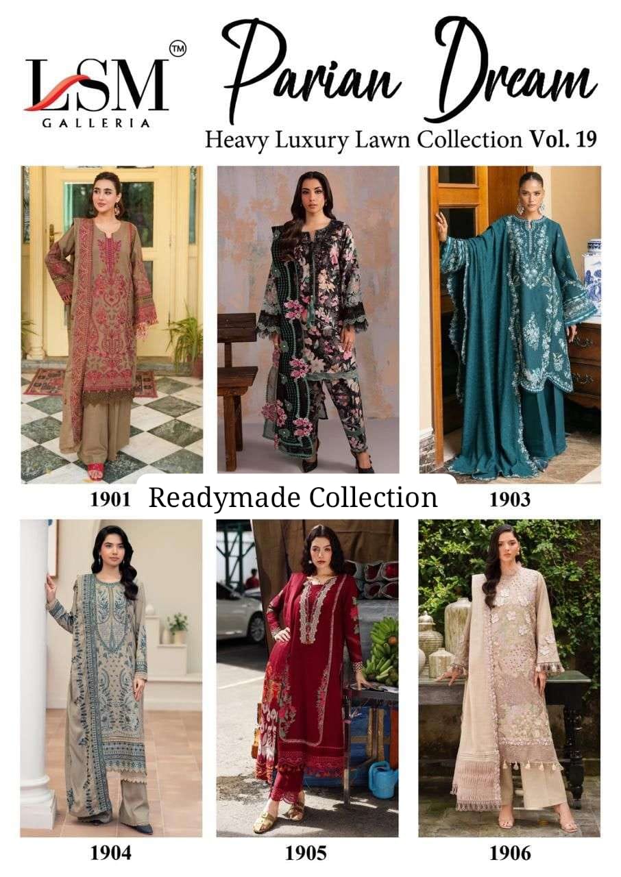 Parian Dream Vol 19 Luxury Lawn Collection Lsm Galleria Karachi Readymade Suits Exporter