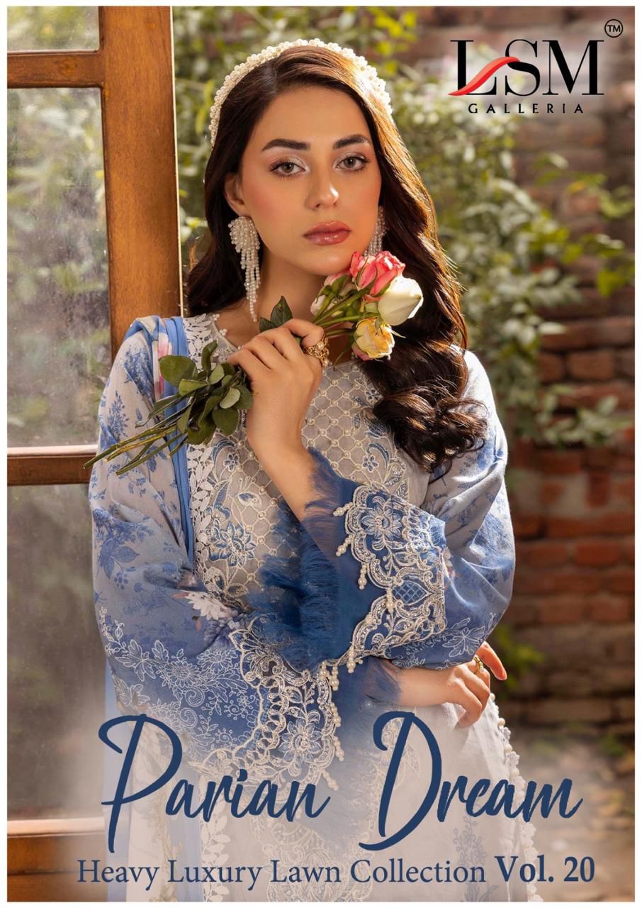 Parian Dream Vol 20 Lsm Galleria Heavy Lawn Karachi Salwar Suits Wholesale