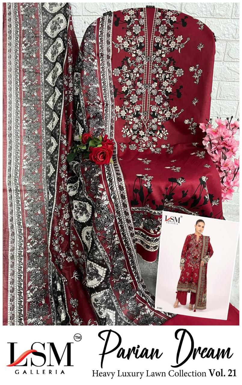 Parian Dream Vol 21 Lsm Galleria Lawn Karachi Salwar Suits Exporter India