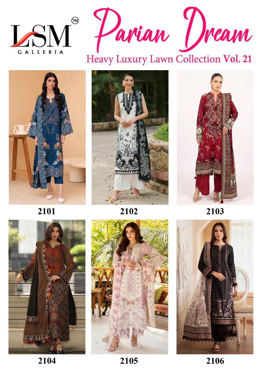Parian Dream Vol 21 Lsm Galleria Lawn Karachi Salwar Suits Exporter India