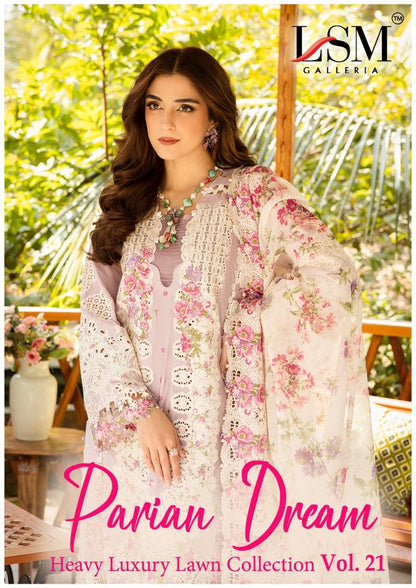 Parian Dream Vol 21 Lsm Galleria Lawn Karachi Salwar Suits Exporter India