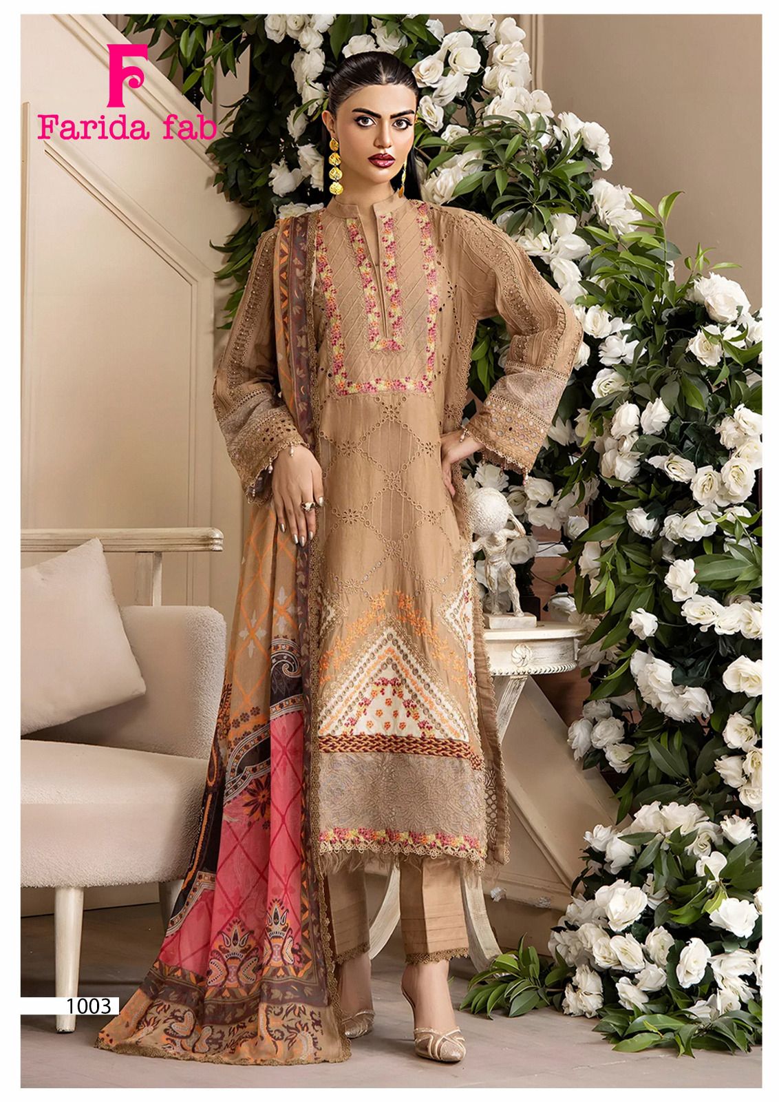 Parian Dream Vol 22 Farida Fab Mix Cotton Karachi Salwar Suits Supplier Gujarat
