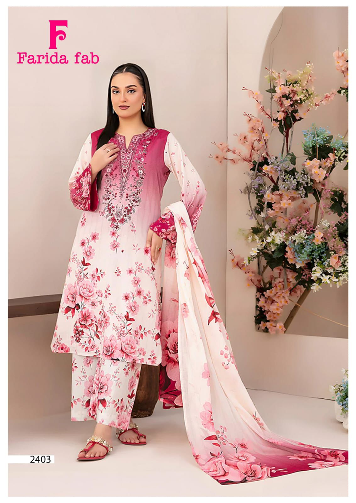 Parian Dream Vol 24 Farida Fab Lawn Cotton Karachi Salwar Suits Supplier