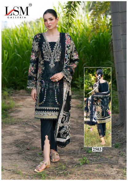 Parian Dream Vol 25 Lsm Galleria Lawn Cotton Karachi Salwar Suits Manufacturer Ahmedabad