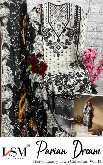 Parian Dream Vol 13 Luxury Lawn Collection Lsm Galleria Karachi Salwar Suits Manufacturer