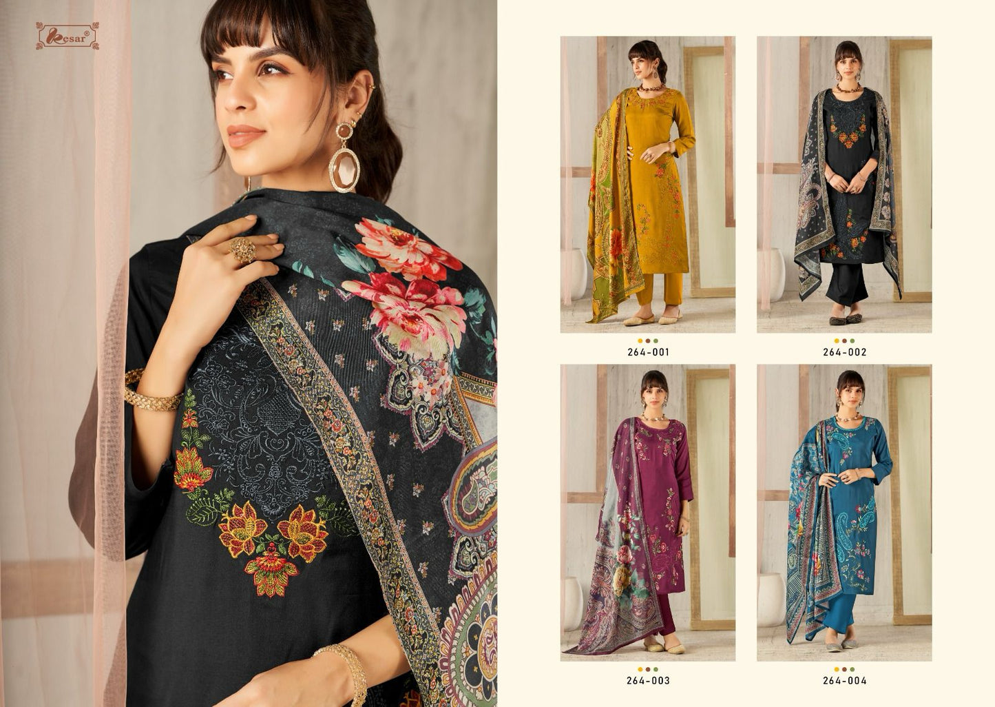Paridhan Special Designer Collection Kesar Viscose Muslin Karachi Salwar Suits Exporter