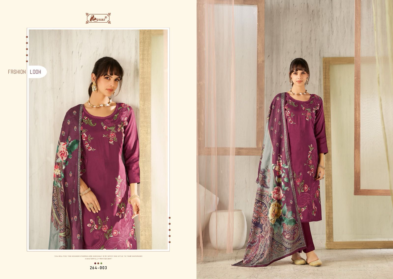 Paridhan Special Designer Collection Kesar Viscose Muslin Karachi Salwar Suits Exporter